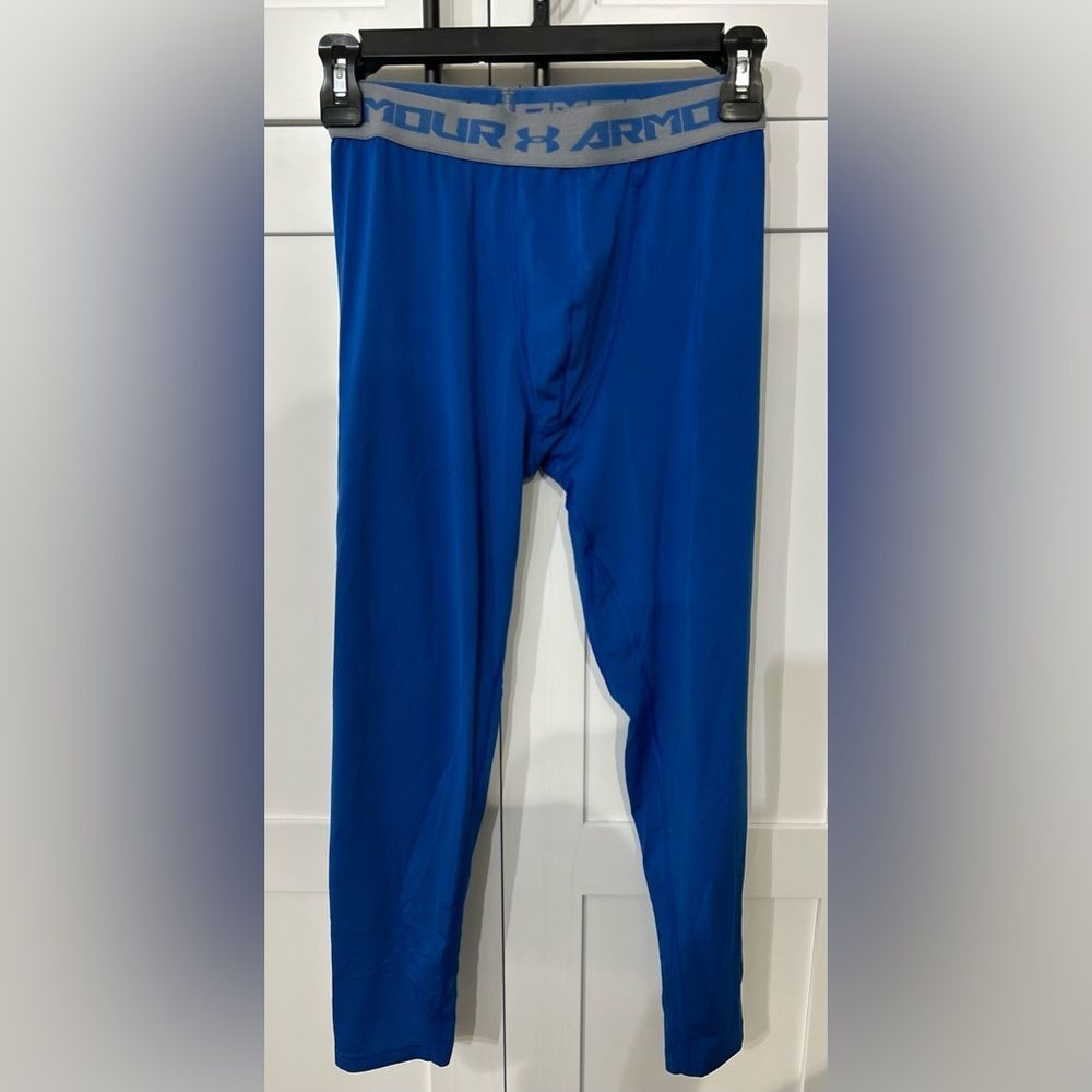 YXL Blue athletic Under Armour fitted pants/tights
